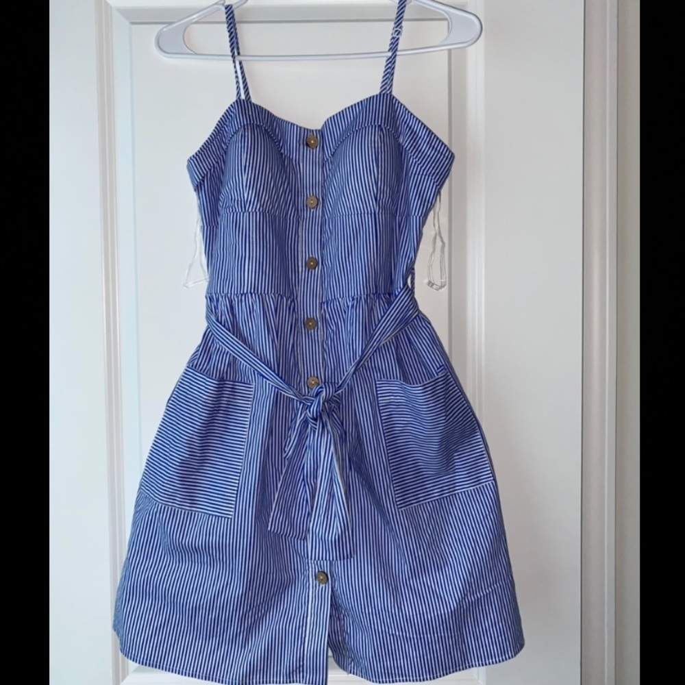 Purple Snow striped dress L